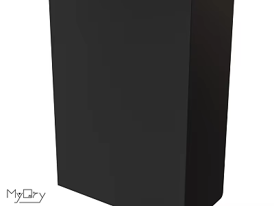 Modern Decorative Ornament Set With Black Matte Finish And Geometric Shape 3d model