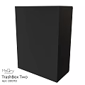 Modern Decorative Ornament Set With Black Matte Finish And Geometric Shape