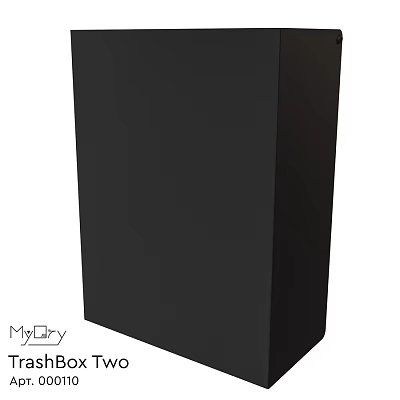 Modern Decorative Ornament Set With Black Matte Finish And Geometric Shape 3d model