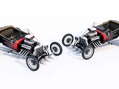 Retro Car Rampage Chariot 3d model