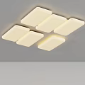 Modern Square LED Ceiling Lights For Bright Living Room Home Decor 3d model