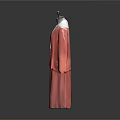 Stylish Red Cardigan And Long Skirt Outfit With White Inner Top On Black Mannequin