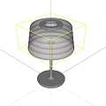 Modern Transparent Table Lamp With Wavy Glass Shade And Metal Base