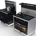 Modern Kitchen Appliances With Stove Range Hood And Oven Design