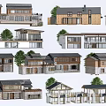 Diverse Guesthouse Architecture With Traditional Roofs Modern Wooden Exteriors And Window Designs
