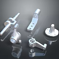Various Precision Machined Metal Components With Shiny Surfaces And Different Shapes