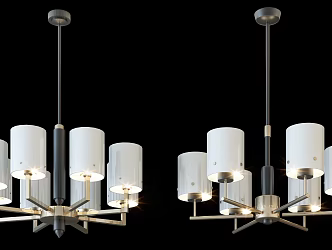 Modern chandelier fashion simple metal chandelier combination 3d model