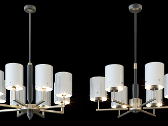 Modern chandelier fashion simple metal chandelier combination 3d model