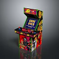 Vibrant Arcade Game Machine With Colorful Graphics And Control Buttons 3d model