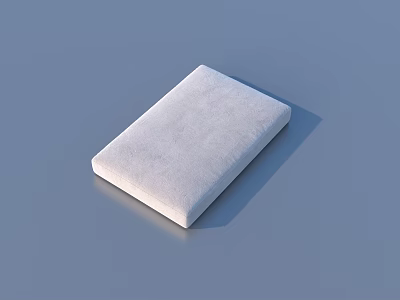 Soft White Rectangular Pillow For Modern Home Decor And Cozy Living Spaces 3d model