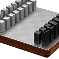 Chess Game Set With Wooden Base Storage Rack And Organized Black Silver Pieces