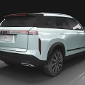 Light Blue Modern SUV With Large Front Grille Sleek Lines Black Wheels Red Brake Calipers