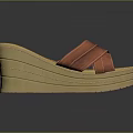BEYLI Wedge Sandals With Crisscross Straps Brown Gradient Platform Sole Design