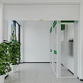 Modern Rural Credit Cooperative Bank Interior With Self service Kiosks Green Plants And Bright Lighting