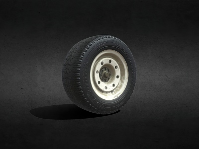 Old car tires 3d model