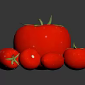 Red Tomato Decorative Ornament Collection with Glossy Surface and Reflective Display for Modern Home Decor