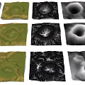Garden Landscape Design With Multiple Circular Depressions And Varied Textures
