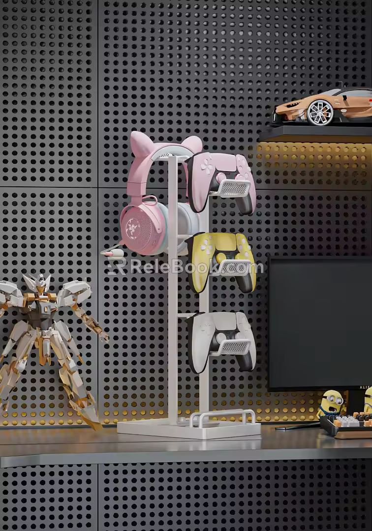 Game Handle Storage Rack E-Sports Room Decoration Ornaments Handmade 3d model
