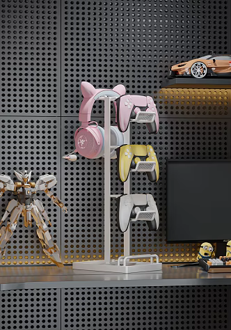 Game Handle Storage Rack E-Sports Room Decoration Ornaments Handmade 3d model