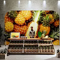 Commercial Equipment For Pineapple Product Display With Retail Setup And Photography Gear