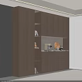 Modern Stylish Sideboard With Built in Lighting Storage Cabinets And Coffee Machine