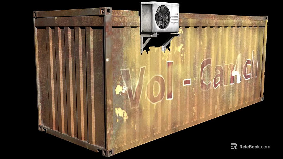 Medical Equipment Storage Container With Vol Cam And Temperature Control Unit 3d model 
