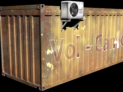 Medical Equipment Storage Container With Vol Cam And Temperature Control Unit 3d model