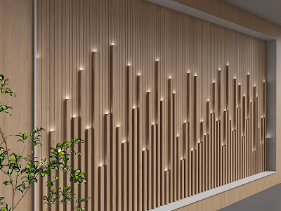 Modern background wall 3d model