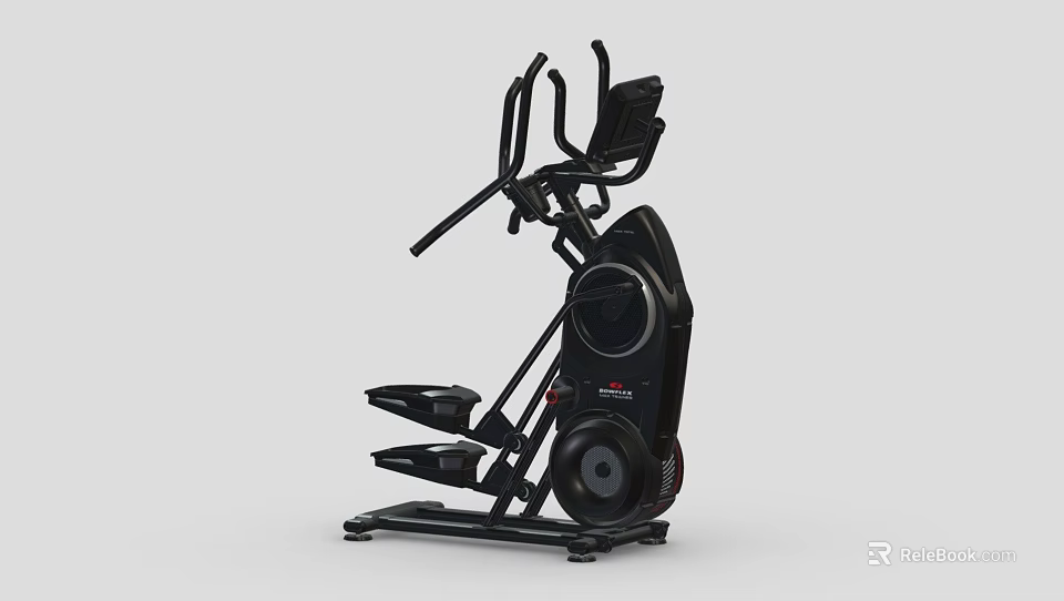Elliptical Trainer Fitness Equipment With Adjustable Handlebars Display Screen And Sturdy Design 3d model 
