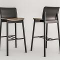 Modern Bar Chair 3d model