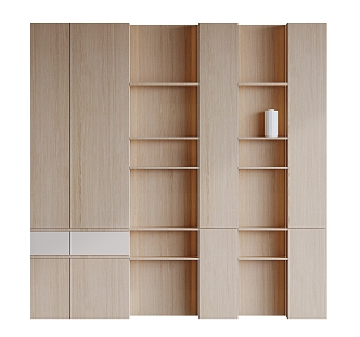 Modern bookcase 3d model