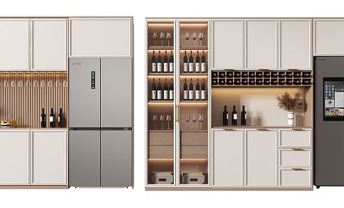 Modern Wine Cabinet Refrigerator Wine Cabinet 3d model