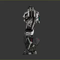 Futuristic Robot Warrior With Detailed Mechanical Armor And Metal Structure Modern Sci Fi Character Design