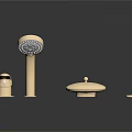 Luxury Gold Bathroom Faucet Set With Spout Handle And Drain Cover