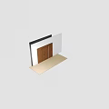 Modern Dark Brown Wooden Security Door With Smart Lock And Durable Design