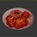 Grilled Chicken Breast With Rice Diced Tomatoes Avocado And Green Garnish On White Plate