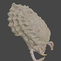 Detailed 3D Monster Skull Model With Sharp Fangs And Bone Texture