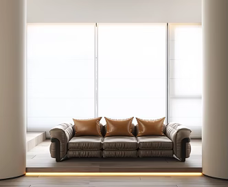 Modern Three-Seat Sofa 3d model