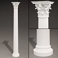 Elegant Roman Column Design Featuring Intricate Capital Shaft And Base Details