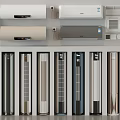 Various Styles Of Modern Air Conditioners And Fans With Different Designs And Features