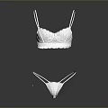 Elegant White Women's Lingerie Set With Delicate Lace Trim And Soft Fabric