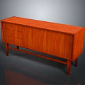 Wooden Entryway Console Cabinet With Drawers And Cabinet Doors Simple Design Sturdy Legs