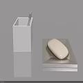 Modern Swing Door With Soap Dish Pen Holder And Reflective Surface