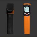 Handheld Infrared Thermometers Medical Device With Digital Display And Orange Black Design