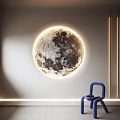 Modern moon lamp moon wall lamp 3d model