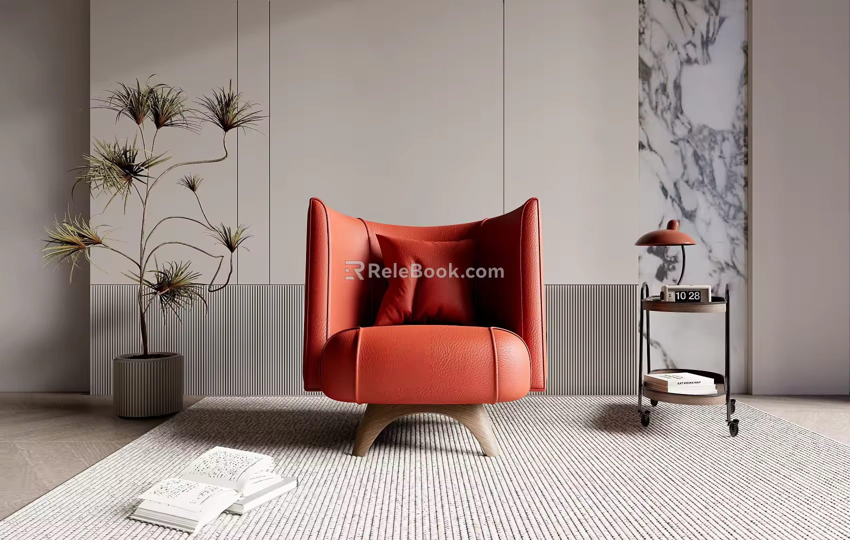 Single Sofa Leather Sofa Imported Single Sofa 3d model