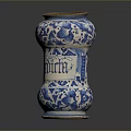 Exquisite Carved Vase With Blue And White Intricate Patterns And Decorative Details