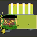 Yellow Taco Truck With Large Taco On Top And Text Logo Design