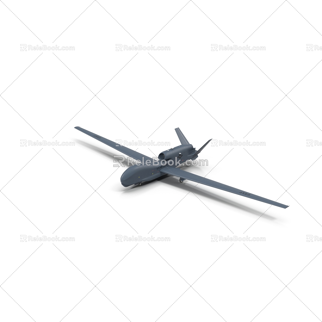 RQ4 Global Hawk drone reconnaissance drone fighter Northrop Grumman 3d model