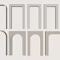 Modern Door Arches In Various Styles And Shapes On Light Colored Wall
